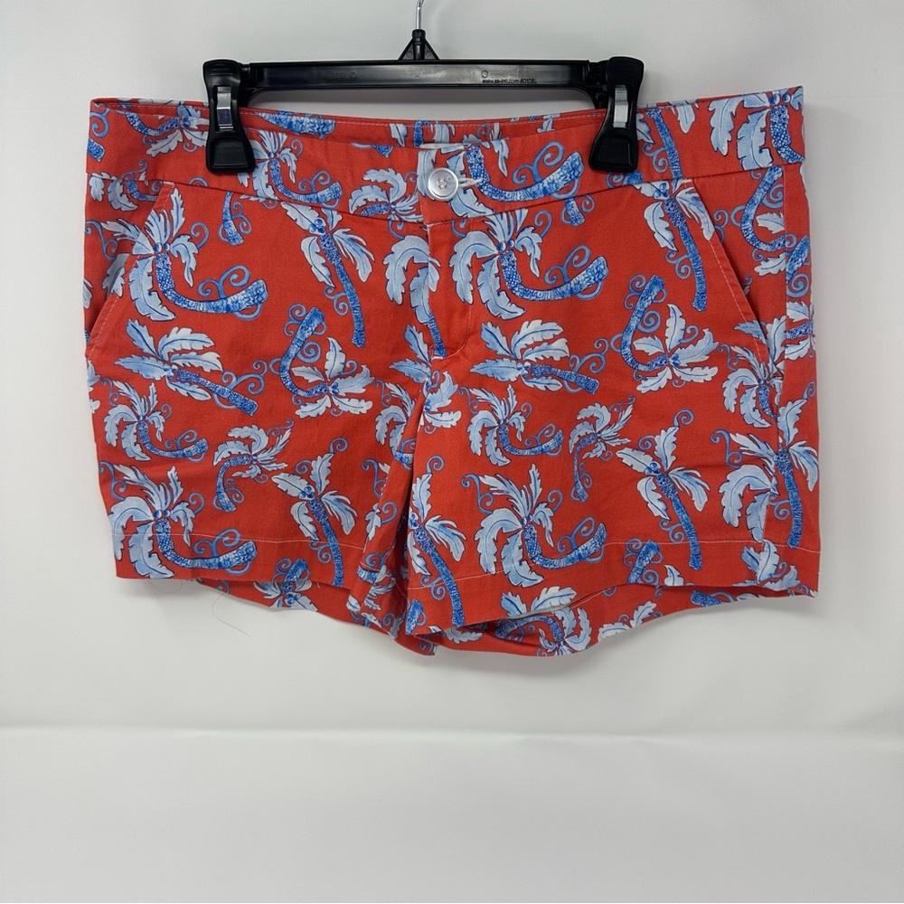 Kaeli Smith Red and Blue Bermuda Shorts Vibrant Nautical Design